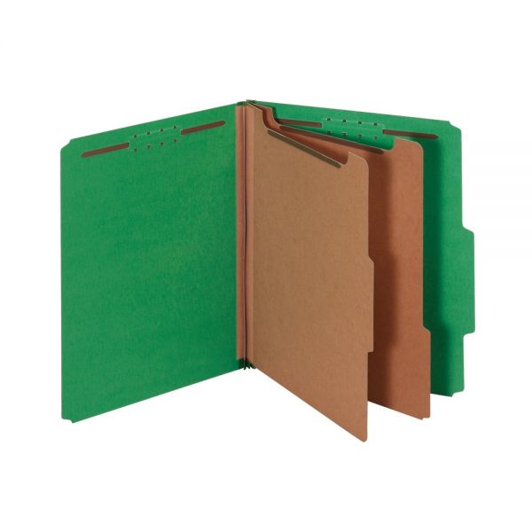 Classification Folders - Letter - Six Section - Emerald Green