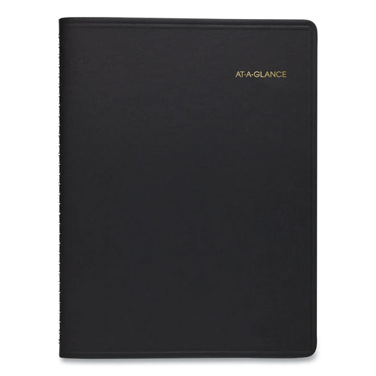 Weekly Appointment Book, 11 x 8.25, Black Cover, 13-Month (Jan to Jan): 2024 to 2025