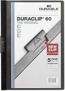 Durable Duraclip¨ 60 Report Covers, 8 1/2" x 11", Black