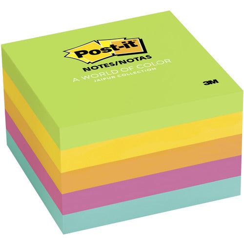 Post-It Original Pads in Floral Fantasy Collection Colors, 3" x 3", 100 Sheets/Pad, 5 Pads/Pack