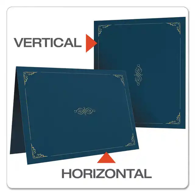 Certificate Holder, 11.25 x 8.75, Dark Blue, 5/Pack