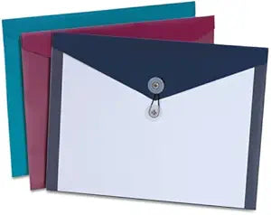 Poly Envelopes, Letter Size, Assorted Colors, 4/pack