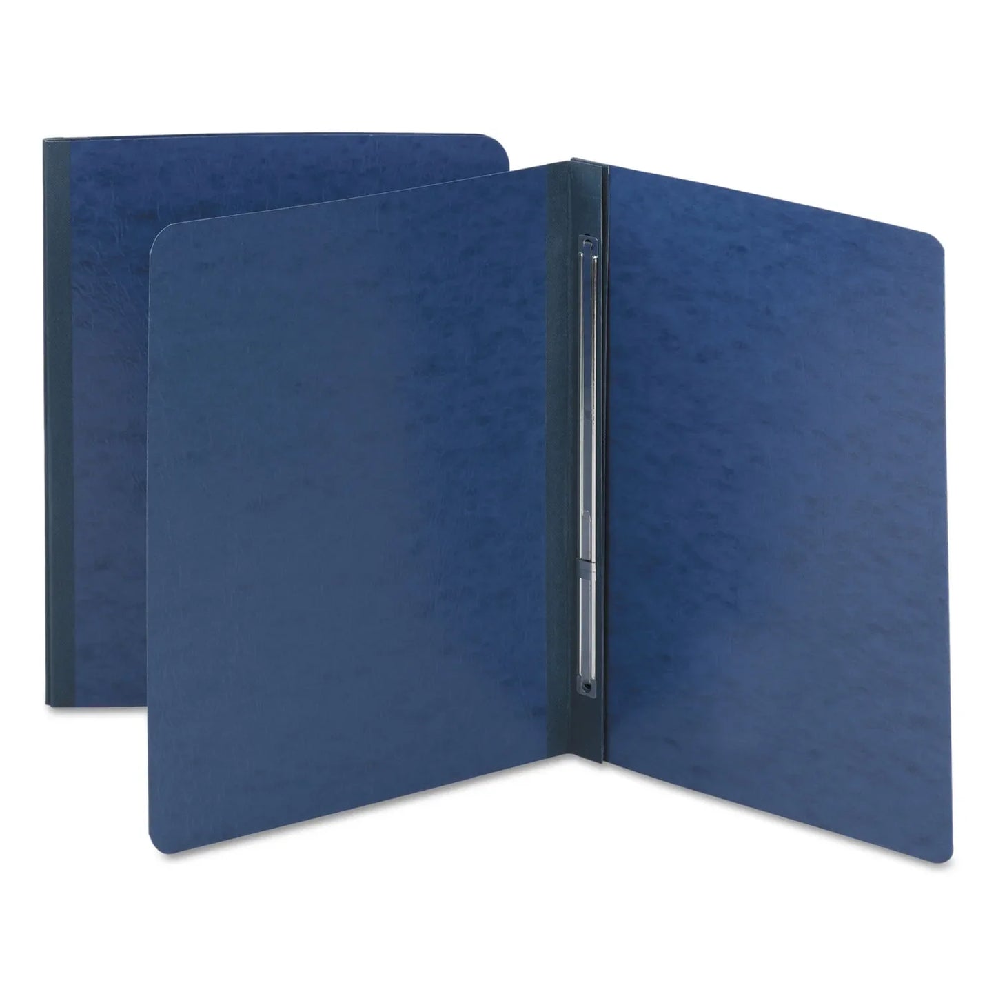 Prong Fastener Pressboard Report Cover, Two-Piece Prong Fastener, 3" Capacity, 8.5 X 11, Dark Blue/dark Blue