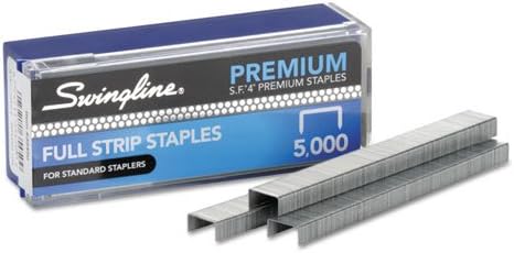 S.F. 4 Premium Staples, 0.25" Leg, 0.5" Crown, Steel, 5,000/Box