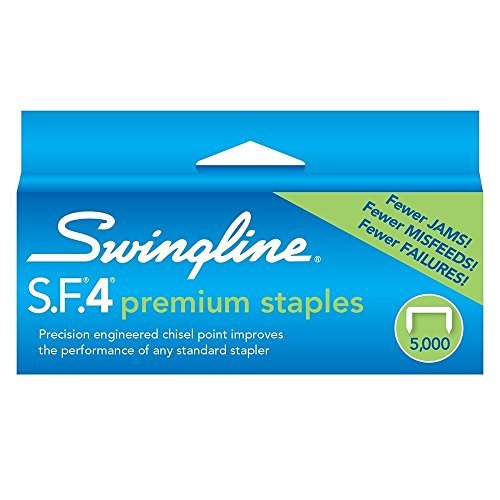 S.F. 4 Premium Staples, 0.25" Leg, 0.5" Crown, Steel, 5,000/Box