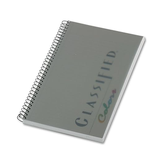 Color Notebooks, 1-Subject, Narrow Rule, Graphite Cover, (100) 8.5 x 5.5 White Sheets