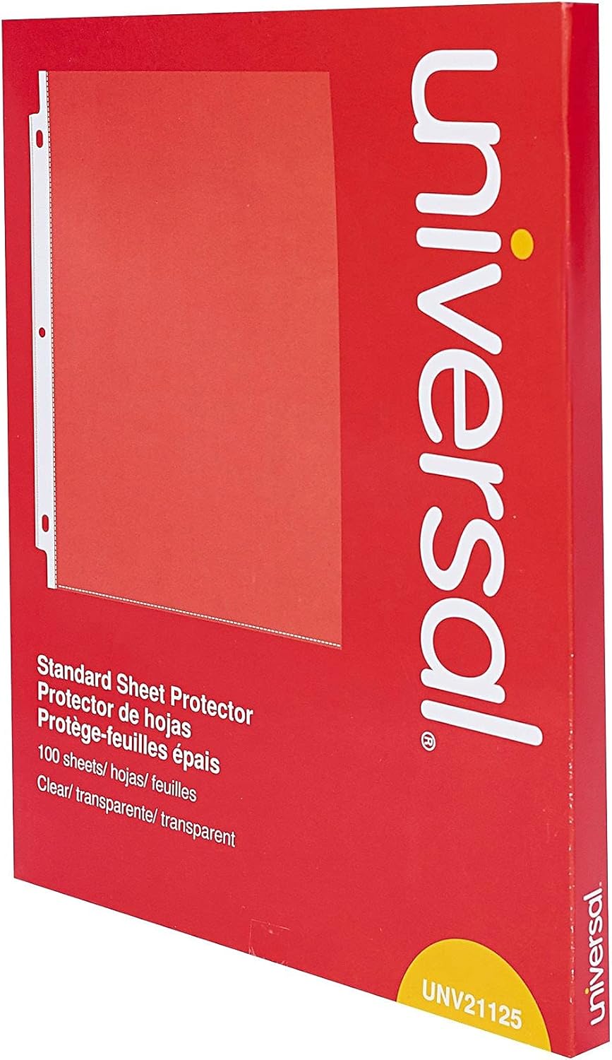 Top-Load Poly Sheet Protectors, Standard, Letter, Clear, 100/box