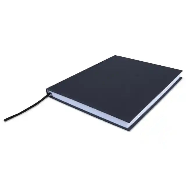 Casebound Hardcover Notebook, 1-Subject, Wide/Legal Rule, Black Cover, (150) 10.25 x 7.63 Sheets