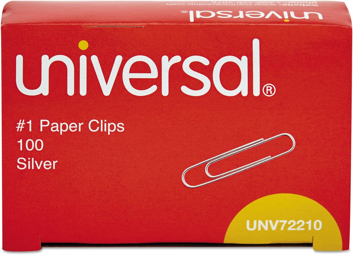 Paper Clips, #1, Smooth, Silver, 100 Clips/Box, 10 Boxes/Pack