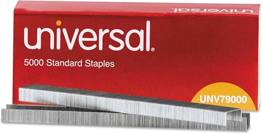 Standard Chisel Point Staples, 0.25" Leg, 0.5" Crown, Steel, 5,000/box