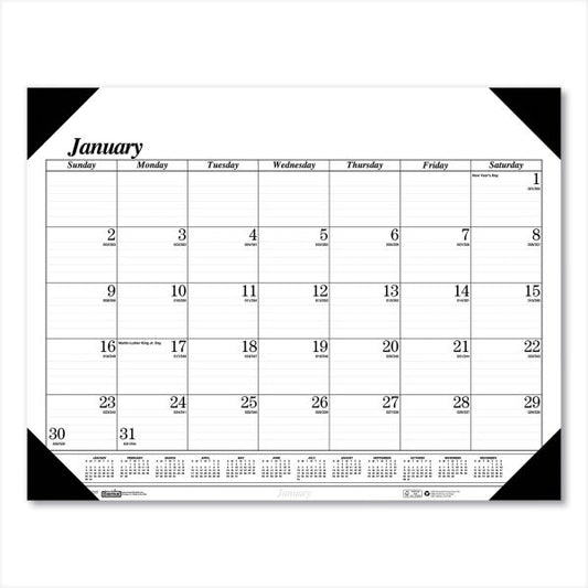 Recycled One-Color Refillable Monthly Desk Pad Calendar - 22 x 17